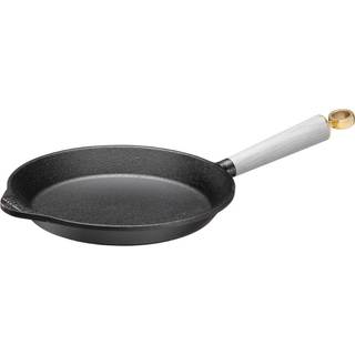 Skeppshult Nutrient Pfanne 26 cm - Gusseisen mit Eschengriff & Messingknopf - Weiß,Gelb,Schwarz