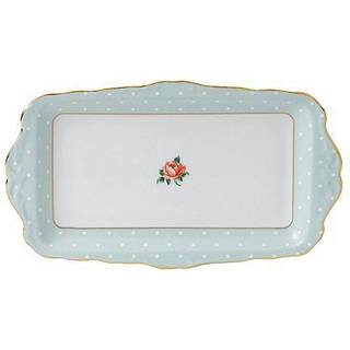 Royal Albert Bone China Polka Rose Sandwich Bakke 11.5 """" Gr?n