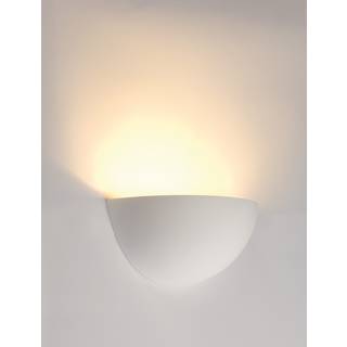 SLV Plastra 101 væglampe, hvid, gips, bredde 14 cm