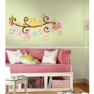 Rumskamrater RMK2079GM Happi Scroll Tree Letter Branch Peel och Stick Giant Wall Decal