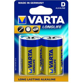 Varta Longlife Extra Alkaline Batteri LR20 D 2er 04120101412