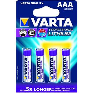 Batteri Prof Lithium Aaa 1,5V 4St Varta
