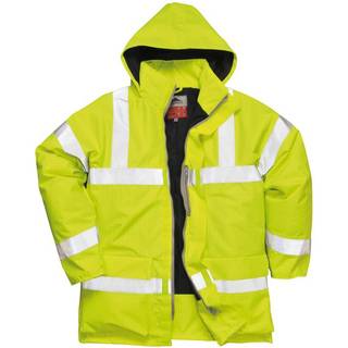 Bizflame hi-vis antistatisk FR regnjakke - Gul (Størrelse: L)
