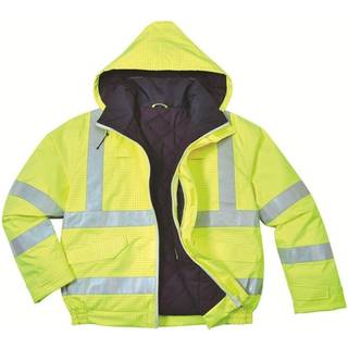 Bizflame FR hi-vis antistatisk pilot regnjakke - Gul (Størrelse: L)