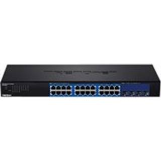 TRENDnet TEG-30284 28-Port Web Smart Switch with 24 x Gigabit ports and 4 x 10G SFP+ slots