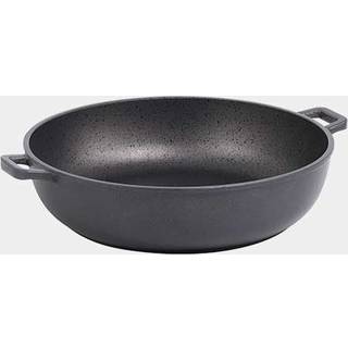 de Buyer Choc Extreme Sauteuse 28 cm mit Antihaftbeschichtung & Henkelgriffen - Aludruckguss - Schwarz