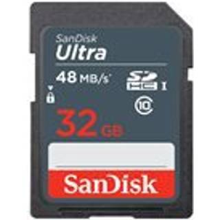 SanDisk Ultra 32 GB SDHC Class 10 hukommelseskort - Læsehastighed på 48 MB/s, Sort