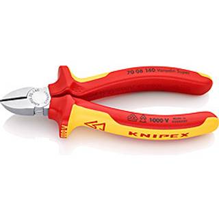 KNIPEX Skævbider forkromet isoleret med flerkomponent-håndtag, VDE-godkendt 140 mm