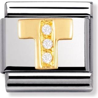 Nomination Classic - BUCHSTABEN Edelstahl, 18K-Gold und Cubic Zirc. (T) - gold