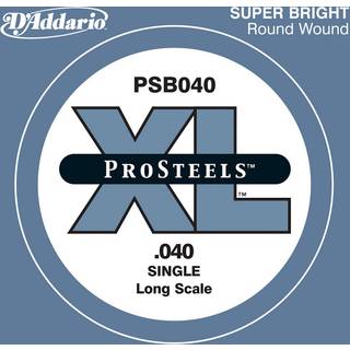 D'Addario PSB040 Prosteels Bas Guitar Single String Lang skala .040