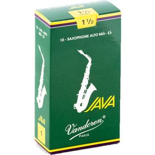 Vandoren SR2615 Alto Sax Java Reeds styrke 1.5; Kasse med 10