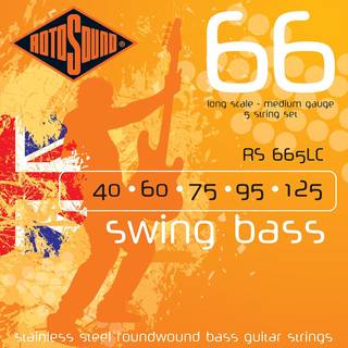 Rotosound Rs665LC Swing Bass 66 Rustfrit st?l 5 String Bass Guitar Strings (40 60 75 95 125)