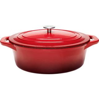 Stenfors støbejernsgryde oval 6,3 l, rød - Anders Petter
