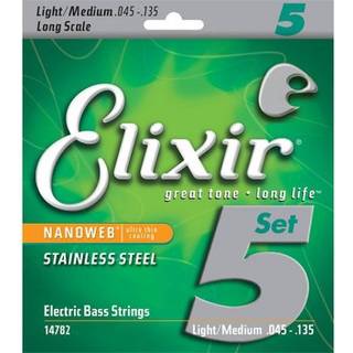 Elixir 14782 NanoWeb Light/Medium 45-135 Strenge til basguitar