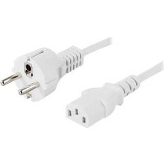 DELTACO Power CEE 7/7 (male) - Power IEC 60320 C13 White 3m