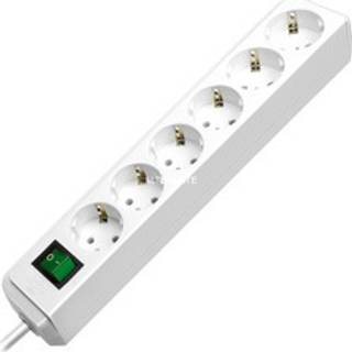 brennenstuhl Eco-Line 6-vejs strømskinne (fordelerboks med afbryder og 1,50 m kabel) TYPE F
