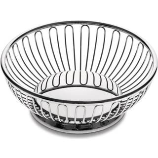 Alessi - rund basket i poleret stål - Frugtskål Ø15 cm