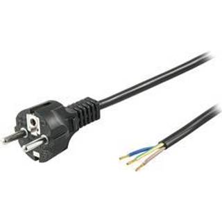 Power CEE 7/7 (male) - Hardwire 3-wire Black 2m