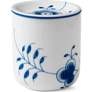 Royal Copenhagen - Blue Fluted Mega Opbevaringskrukke 80 cl / 13 cm - Madkasser og opbevaringsbokse - Karen Kjældgård-Larsen - Porcelæn