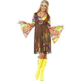 60er Jahre Hippie Kostüm mit Fransenkleid S