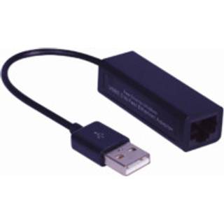 MICROCONNECT USB2.0 to Ethernet, Black