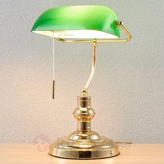 Lindby bordlampe Milenka, messing, højde 39 cm, metal