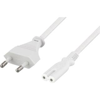 Netkabel med sekskantet Euro netstik (8-tals) - 0.5 m