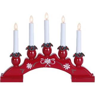 Star Trading - Advent Candlestick Sanna - Red - 25 cm