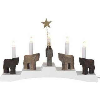Star Trading - Advent Candlestick Staffans februar - White - 29 cm