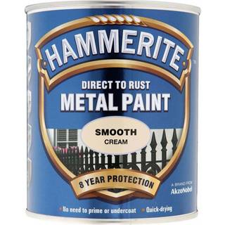 Hammerite SFCR750 Direkte til Rust Glat Finish Metalmaling Cremefarve 750 ml