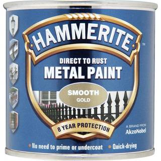 Hammerite SFGO250 Direkte til rust glat overflade metalmaling guld 250 ml