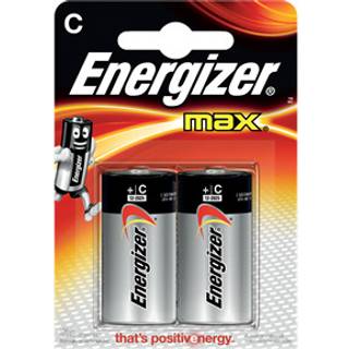 Energizer Max Batteri C, 1,5 V, pakke med 2