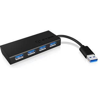 ICY BOX 4 porter USB 3.0 Hub, aluminium case