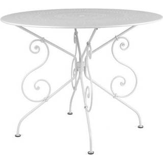 Fermob - 1900 Table Ø 96 cm, Liquorice - Udendørs spiseborde - Sort - Metal