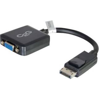 C2G 20cm DisplayPort to VGA Adapter Converter - DP Male to VGA Female - Black - VGA adapter - 20 cm