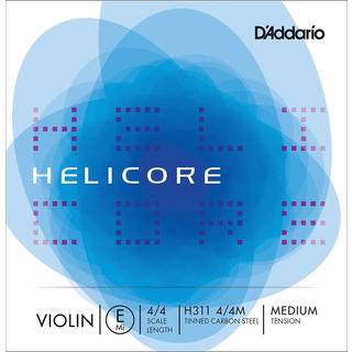 D'Addario Orchestral - Helicore 4/4 Størrelse Violin String - Almindelig stål E -streng - H311 4/4M - E kun streng - Medium spænding