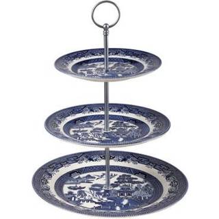 Churchill China Blue Willow Cake Stand 3 Tier (Cake Stand 10.2 """")