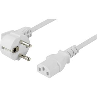 DELTACO Power CEE 7/7 (male) - Power IEC 60320 C13 White 10m
