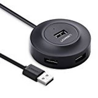 UGREEN USB 2.0 Hub 4x USB-A, 1m - Sort