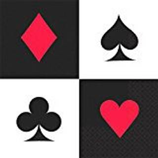 Multicolored Roll The Dice Luncheon Servietter 6.5 """" (16-Pack)-Casino-tema-festservietter perfekt til spilaftener og venlige sammenkomster