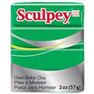 Sculpey III Polymer Ovn-Bake Clay Emerald Green Non Toxic 2 Oz. Bar er fantastisk til modellering af skulptureringsferie DIY blandede medier og s