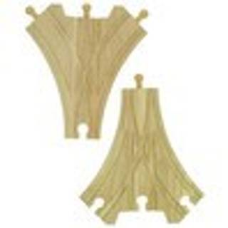 Bigjigs Wooden Rails - 3-way Split 2 pcs.