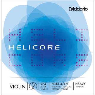 D'Addario Orchestral - Helicore 4/4 Størrelse Violin String - Titanium Wound D String - H313 4/4H - D String kun - Tung spænding