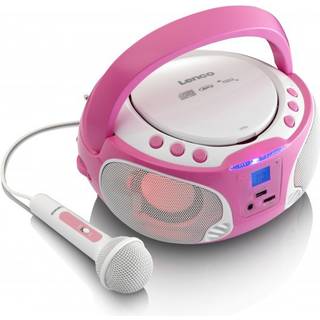 Lenco SCD-650 transportabel karaoke radio med CD og USB, blå | PRIS-MATCH