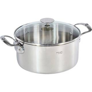 de Buyer Milady Bratentopf 24 cm / 5,4 L - Edelstahl mit Kapselboden - Silber