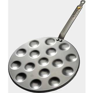 de Buyer Mineral B Poffertjespfanne 27 cm - Eisen mit Bienenwachsbeschichtung - Bandstahlgriff - Silber