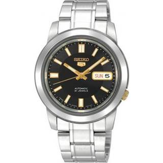 Seiko 5 Automatic Black Dial Stainless Steel Bracelet Men's Watch SNKK17K1