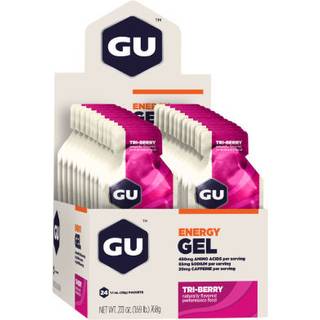 GU Energy Gel Caffeine 24X32g  (Tri-Berry) Str. ONE SIZE Hvid Unisex