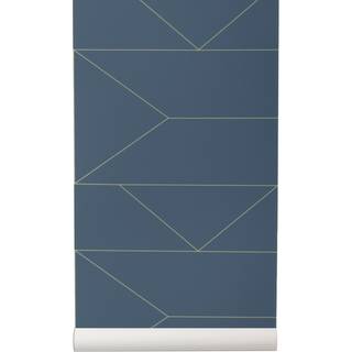 Lines Wallpaper - Dark Blue
