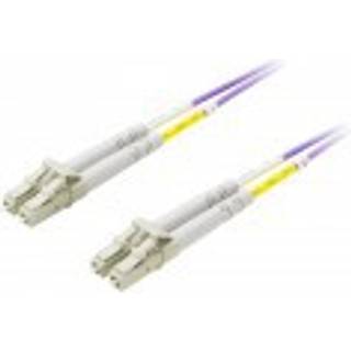 DELTACO OM4 fiber cable LC - LC, UPC, duplex, multimode, 50/125, 5m